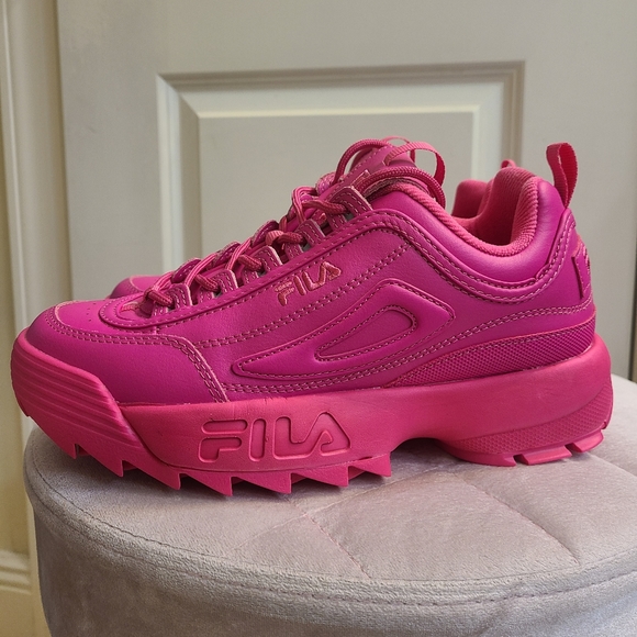 fila disruptor neon pink